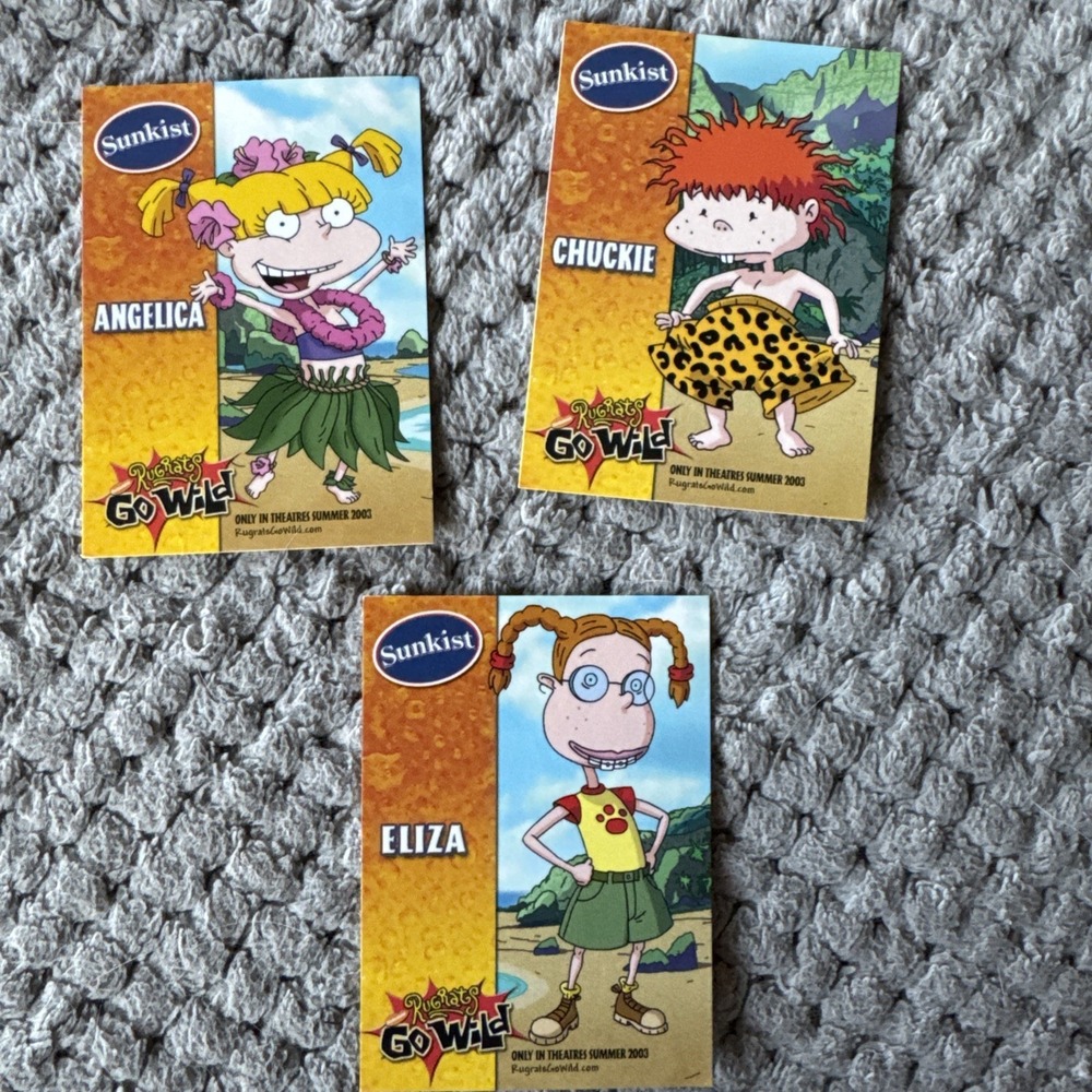 2003 Sunkist Rugrats Go Wild Movie  Chuckle, Angelica, Eliza (Not Sealed)